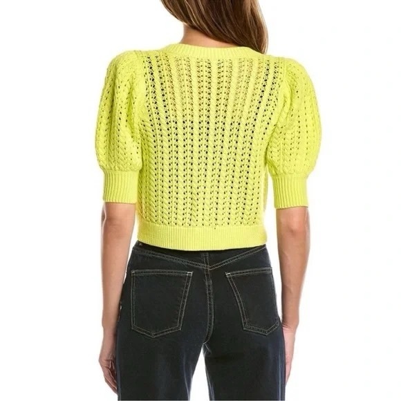 Alice + Olivia Kitty Puff Sleeve Cardigan - Picture 2 of 8